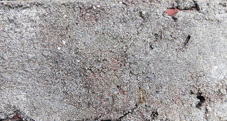 Close-up of rough cement surface showing uneven texture, small pores, and subtle cracks. Ideal for construction backgrounds, grunge design, or industrial wall reference.