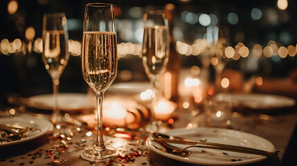 Elegant New Year&rsquo;s Eve dinner embodies luxury and timeless beauty