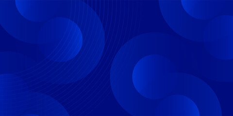 Blue abstract background on dark blue gradient vanishing circles design. Using for template, poster, wallpaper, flyer, banner, brochur, wallpaper. Minimalis geometric cirlces.
