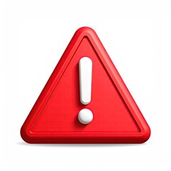Red triangle sign with white exclamation point