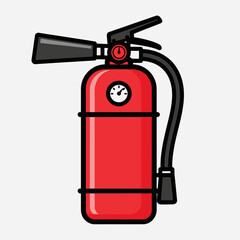 Obraz premium Fire Extinguisher Vector Illustration – Safety Equipment Concept