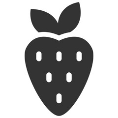 Strawberry icon isolated transparent background vector illustration
