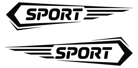 Fototapeta premium Dynamic sports graphic design with sleek modern lines for athletic branding and marketing