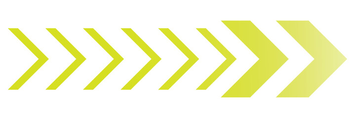 Arrow moving dynamic symbols. Road lines arrow zigzag chevron speeds flat style.