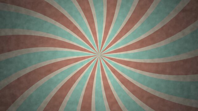Vintage sunburst pattern with red and blue swirls, ideal for retro designs, backgrounds, apparel prints, and packaging projects.