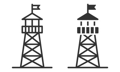 Watchtower icon isolated transparent background vector illustration