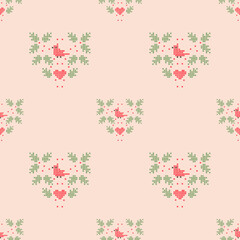 Bird Christmas cross stitch ethnic embroidery needlework abstract artwork seamless geometric pattern printed background fabric wallpaper handdrawn line colorful template fashion element