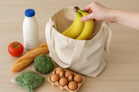 Healthy Shopping: Your Ultimate Guide to Grocery Essentials like Bananas, Milk, Vegetables, Eggs, and Fresh Tomatoes for a Balanced Diet