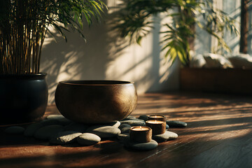 Mindful Focused Meditation Room for Concentration Apps