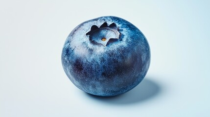 Obraz premium Close-up of fresh blueberry on light background