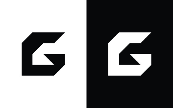 Abstract geometric letter G logo with bold minimalist structure and sharp symmetry. Ideal for modern branding, esports, or tech identity. Editable EPS vector file included - Powered by Adobe