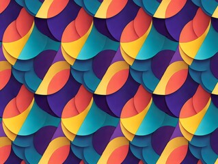 Obraz premium Retro 60s Abstract Shape Background