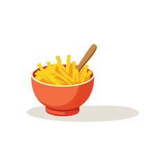 Small bowl of crispy golden french fries