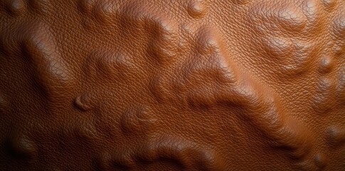 Fototapeta premium Rich brown leather backdrop, natural grain pattern , backdrop, pattern