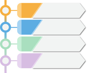 Business Workflow Arrow Shape, Vector Flat Infographic Element, Infographic Elements for Process Charts, Workflow, Step-by-Step Layout, and Business Presentation.