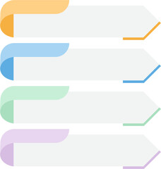 Infographic Flowchart with 4 Steps, Vector Flat Infographic Element, Infographic Elements for Process Charts, Workflow, Step-by-Step Layout, and Business Presentation.