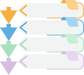 Infographic Presentation Arrow diagram, Vector Flat Infographic Element, Infographic Elements for Process Charts, Workflow, Step-by-Step Layout, and Business Presentation.