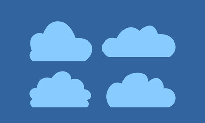 cloud computing icon on blue background