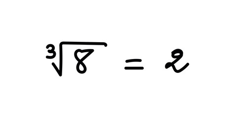 Cube Root of Eight Equal Two in mathematics.