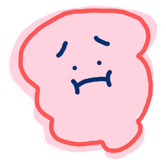 a disgruntled face