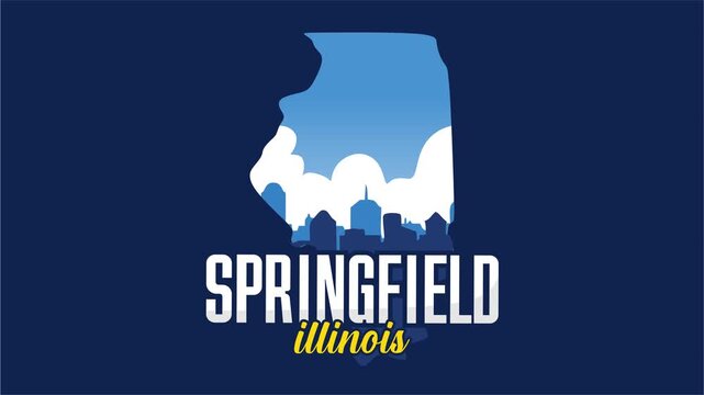 silhouette of springfield illinois city view