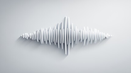Sonic Pulse: 3D Abstract Sound Wave Design in White