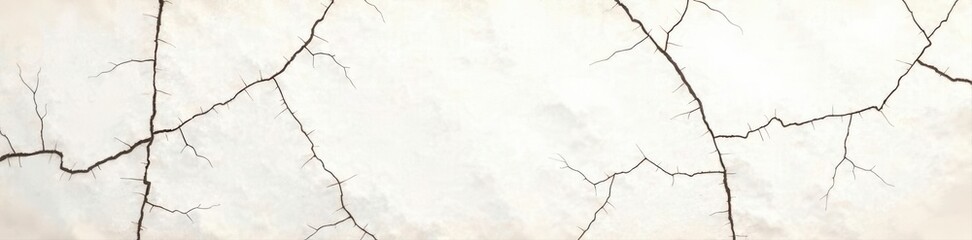 Cracked white paper panorama, vintage background texture, vintage, panorama, cream