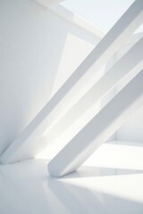 Intersecting white lines, bright minimalist backdrop, grid, clean