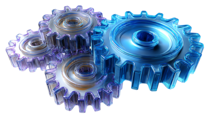 Interlocking Gears: A close-up view of intricately meshing gears, symbolizing the power of teamwork and collaboration. Emphasizing the harmony and efficiency of interconnected systems.