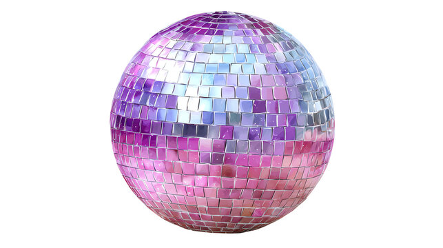 Shining Disco Ball: A mesmerizing disco ball shimmers with a spectrum of vibrant colors, evoking a sense of celebration and nightlife with its sparkling mirrored surface.