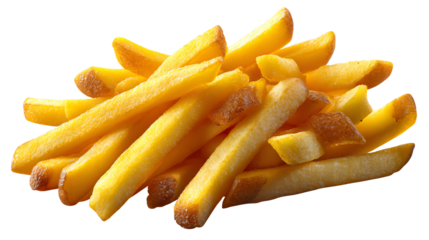 Golden Temptation: A delightful pile of perfectly golden, crispy french fries beckons, a classic indulgence ready to satisfy any craving.