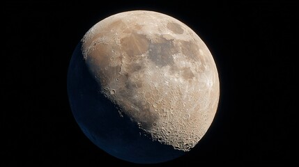 Moon in partial phase against a dark sky.
