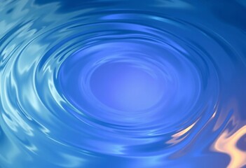 Abstract swirling blue water background with subtle light effects, template, sea