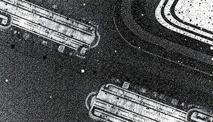 Abstract black & white pixelated fabric texture; grainy halftone, layered fibers, risograph effect,  pattern,  seamless