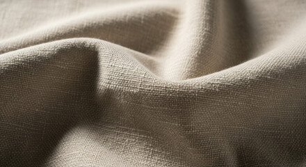 Natural Linen Fabric Texture Close Up Luxurious Draping Soft Material