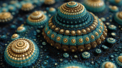 Soft spirals form concentric patterns symbolizing growth infinity and continuous evolution representing harmony rhythm and the endless flow of energy in abstract and meditative design