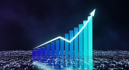Dynamic growth chart showing positive trend for business success story