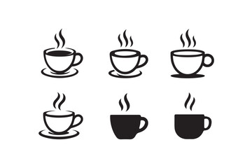 Modern Coffee Cup Logo Design white background .