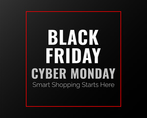 Obraz premium Black Friday Cyber Monday Smart Shopping