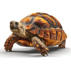 Fototapeta premium Hyperrealistic image of a turtle in nature gigapixel scale close-up view animal focus detailed artwork
