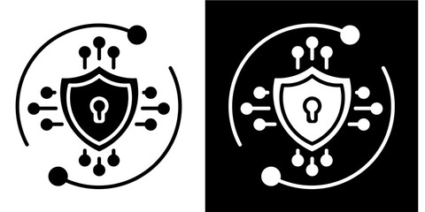 Cyber Security  Icon Set White Style Collection