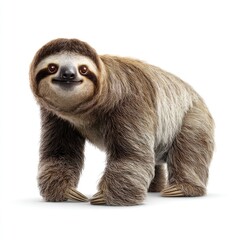 Naklejka premium Hyperrealistic image of a sloth in lush tropical environment nature photography gigapixel quality vibrant detail