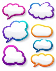 Obraz premium Colorful Speech Bubbles for Communication 5.