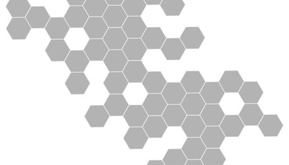 Abstract hexagon background. Futuristic abstract honeycomb mosaic grey technology background. Surface polygon pattern with glowing hexagon paper texture and futuristic business. graphic concept.
