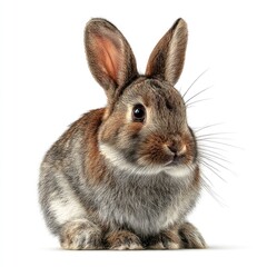Obraz premium Detailed hyperrealistic image of a rabbit in nature gigapixel quality lush environment close-up view