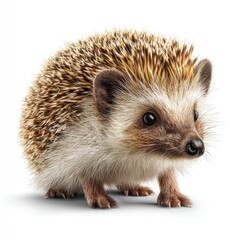 Obraz premium Detailed hyperrealistic image of a hedgehog in a studio environment gigapixel quality focus on wildlife art