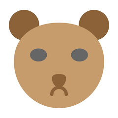 Polar Bear Vector Flat Icon Design