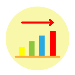 Stability Graph Vector Filled Icon Design