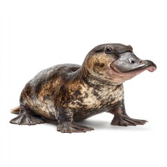 Detailed hyperrealistic image of a platypus in nature gigapixel standard scale wildlife photography close-up view