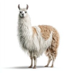 Obraz premium Majestic llama portrait natural habitat photorealistic art stunning detail close-up view animal photography
